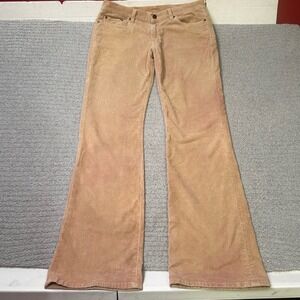 Lacoste Corduroy Pants Flare 44 Tan Beige Vintage Preppy Dark‎ Academia Retro